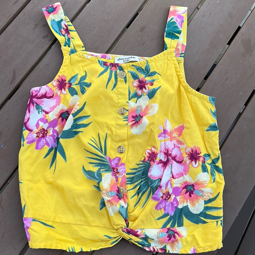 Bright Yellow tropical girls shirt!